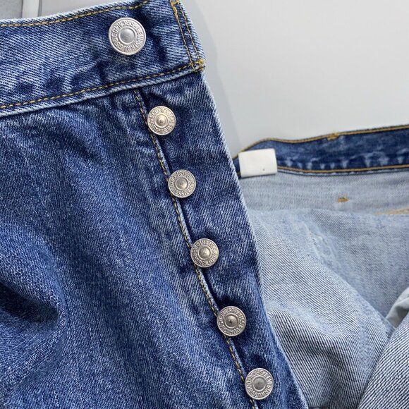 Levis Strauss 501 Red Tab Men’s Button Fly Blue Jeans 40W X 30L Vintage Mexico - Picture 7 of 16